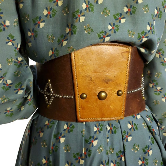 40s Studded Belt RARE Vintage Handmade Distressed