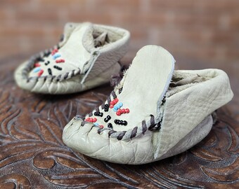 Vintage Handmade Baby Moccasins
