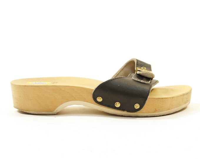 Dr Scholl's Wooden Platform Sandals / Clogs / Women Sz 6 - Etsy