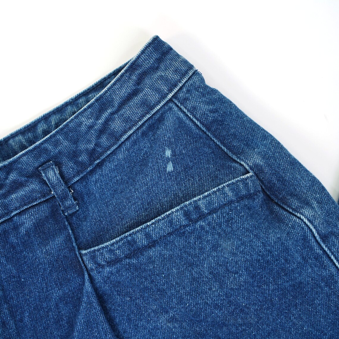 Baggy Pleated Jeans by Sasson Vintage 80s Dark Wash Tapered Etsy