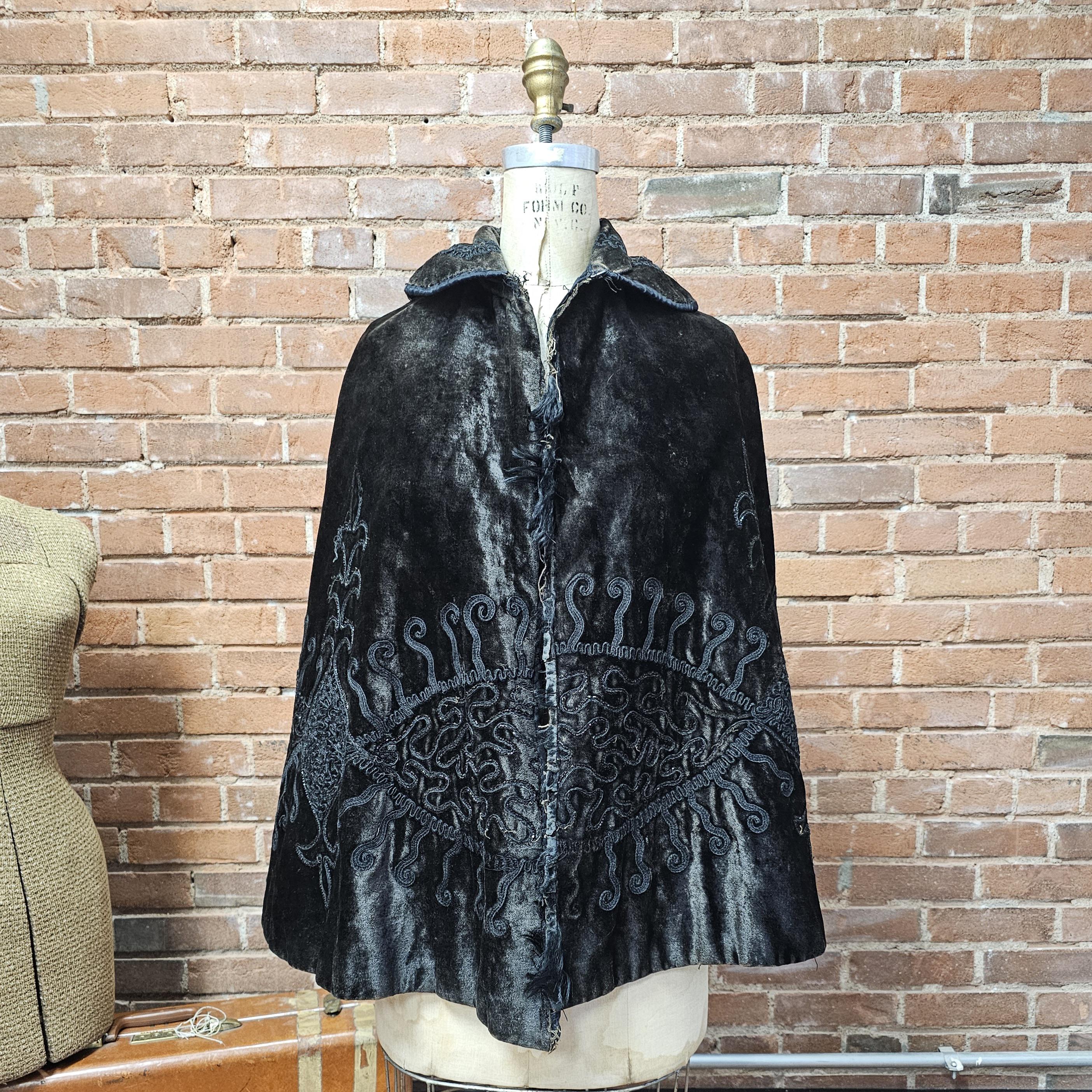 Laura Ashley Black Velvet Cape - Etsy