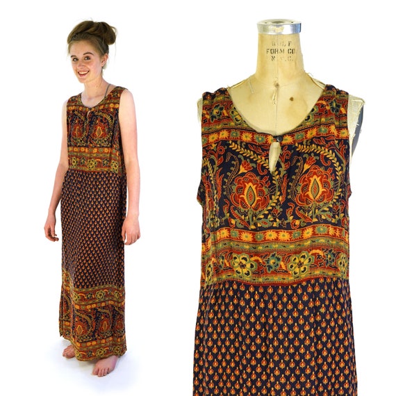 Indian Cotton Sundress by Phool Vintage 70s Boho S