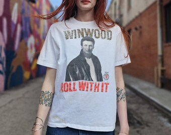 Vintage 80s Steve Winwood Roll With It Concert T-shirt