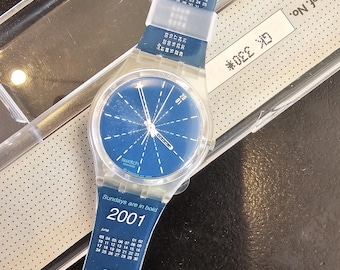 Vintage Y2k Calendar Swatch Watch