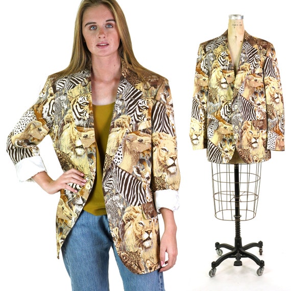 Animal Kingdom Blazer Made in the USA Vintage 90s