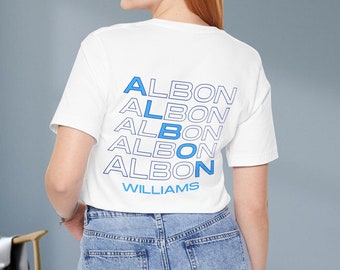 Camiseta de F1 de Williams Racing: camiseta de piloto de Albon y Logan