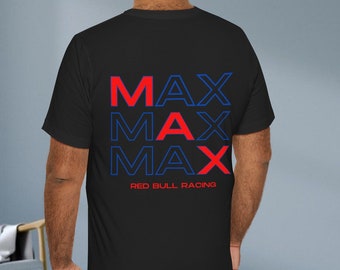 Red Bull Racing Verstappen T-Shirt, Formula 1 Inspired Cotton Tee