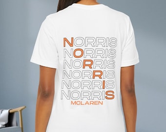 Lando Streetwear Tshirt Formula Racing Tee Norris F1 Gift Racing Inspired McLaren Shirt Aesthetic Racing Clothing Unisex Cotton Tee