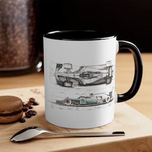 Mercedes AMG Petronas F1 Team Car Drawing Mug