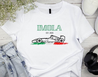 Camiseta italiana GP Imola / Camisa de carrera de fórmula retro / Regalo F1 / Imola Motorsport Lover #3 / Camiseta de algodón unisex