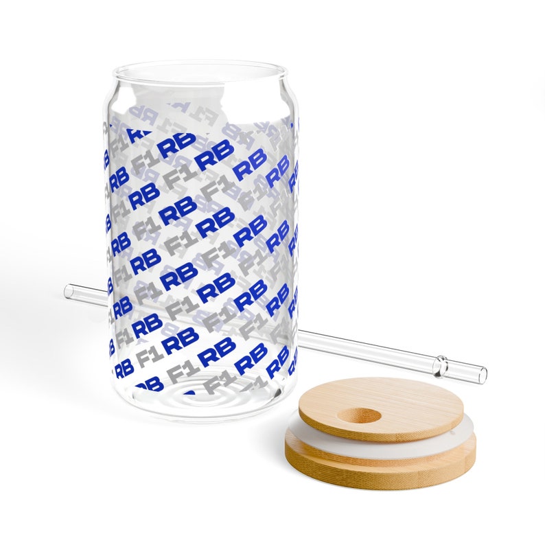 Red Bull Racing Glass Tumbler - Formula 1 Fan Gift, 16oz image 3