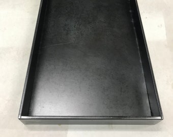 Handmade Black Steel Tray, Modern Minimalist Vanity and Kitchen Organizer, Decorative Serving Tray, Housewarming Gift