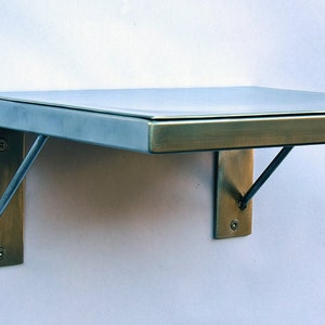 Handmade Steel Kitchen Shelf: Modern Minimalist Design (6x14x4)