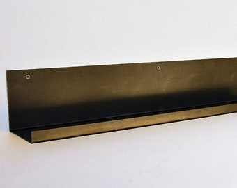 Bent Steel Floating Shelf: Modern Industrial Kitchen & Bath Organizer