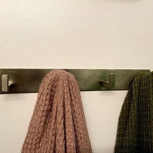 STEEL TOWEL HOLDER / Towel Rack # 11 for Kitchen or Bath, Minimal and Modern Design, Steel Hand towel rack