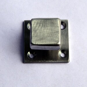 Steel Drawer Knob: Minimalist Gray Metal Cabinet Handle