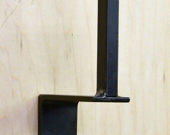 Toilet Paper Holder, Modern, Minimal Design, Blackened Mild Steel