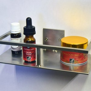 SHELF FOR KITCHEN or Bath, Steel shelf 2 x 2 Series , Stainless Steel shelf , Modern Metal Shelf for storage