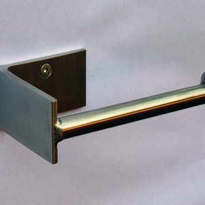 Steel Toilet Paper Holder #4 , Minimal Modern Design TP Holder, Steel Toilet Roll Holder