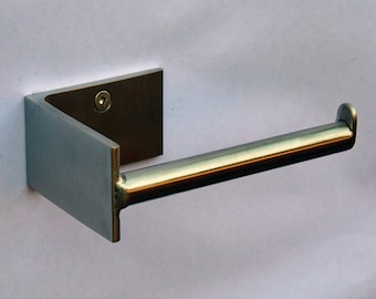 Modern Steel Toilet Paper Holder: Minimalist TP Roll, Handmade