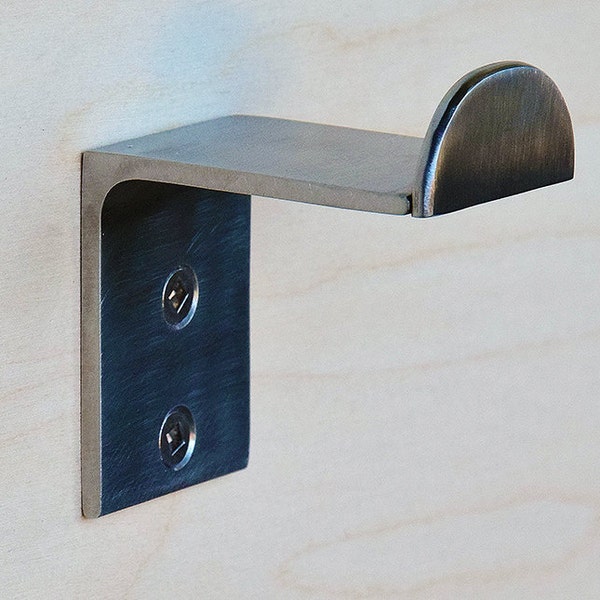 Narrow Steel Towel or Robe hook #2, Towel Hanger, Modern Wall Hook