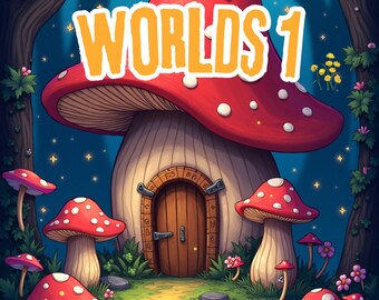 Set of 6 - Magical Worlds Coloring PagesAdult Coloring Page / Magical Worlds / Instant Download I Printable Coloring Sheet I Landscapes