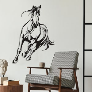 Metal Horse Decor, Home Office Decoration, Wildlife Lover Gift, Horse Sign, Farmhouse Decor,Metal Wall Art image 5