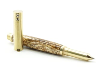 Hempwood Closed-End Rollerball Pen with Brass Hardware