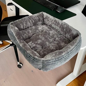 Katzenbett für den Schreibtisch zum anschrauben klappbar flexibel waschbar Katzenkorb Katzenkörbchen cat bed cat desk bed Bild 1