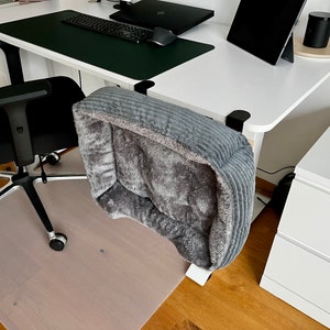 Katzenbett für den Schreibtisch zum anschrauben klappbar flexibel waschbar Katzenkorb Katzenkörbchen cat bed cat desk bed Bild 3