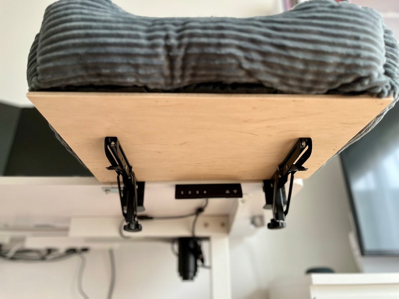 Katzenbett für den Schreibtisch zum anschrauben klappbar flexibel waschbar Katzenkorb Katzenkörbchen cat bed cat desk bed Bild 6