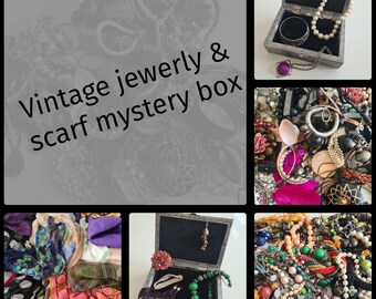 Vintage sieraden en sjaal mysterie geschenkdoos