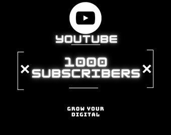 Youtube 1000 suscriptores, ENTREGA RÁPIDA, Alta calidad, El mejor de la industria