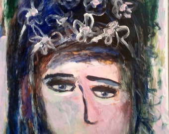 Original Painting, "Starry-Eyed Girl"