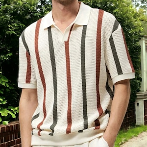 Camisa transpirable para hombre / Polo de manga corta / Ropa elegante / Ropa de moda