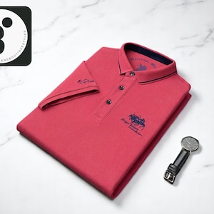 Men&#39;s Summer Polo Shirt | Short Sleeve Lapel Pullover | Solid Color Casual Top | Lightweight Business Style Tee | Gift for Him
