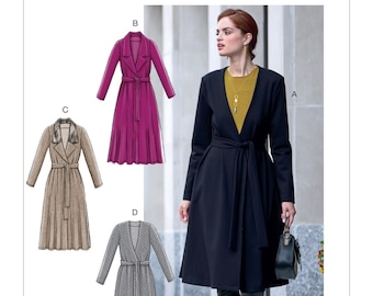 Uncut McCalls Sewing Pattern 7878 Womans Jacket and Belt Easy Sew Women's Coat Pattern, Outerwear, Unlined Coat size XS-S-M L-xl FF