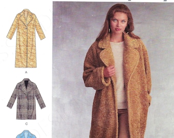 Uncut Simplicity Sewing Pattern 10716 10013 8797 Misses&#39; Loose-Fitting Lined Coat Size XS-XL FF