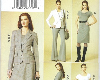 Vogue 8679 Misses' Jacket Top Dress Skirt & Pants Pattern Sz 6-12 or 14-20 Vogue 8679 Misses' Jacket Top Dress Skirt & Pants Pattern Sz 6-12 or 14-20