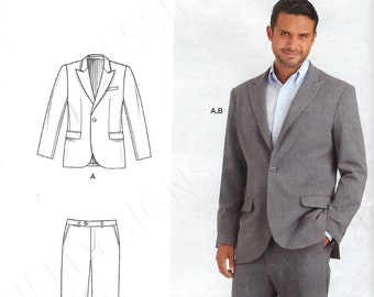 Uncut Simplicity sewing Pattern 10929 9241 Men's Suit size 34-42 44-52 FF