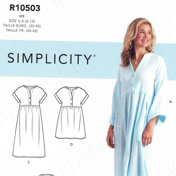 Uncut Simplicity Sewing Pattern 10692 10503 S9102 9102 Misses' Caftan & Dresses size 6-14 16-24 FF
