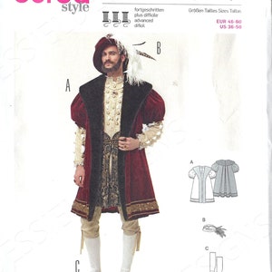Patron Burda 6887 Costume Renaissance Anglaise, En Français | Tissus