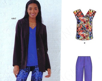 Patrón de costura New Look sin cortar 10285 6645 Chaquetas, blusas, pantalones Tallas 10-22 FF