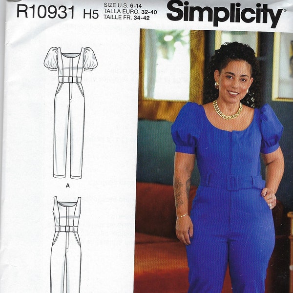 Uncut Simplicity Sewing Pattern 11383 11256 10931 9234 Misses' Jumpsuit by Mimi G Style. Misses' 6 - 14  16-24 FF