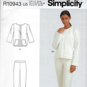 Uncut Simplicity Sewing Pattern 11059 10943 9228 misses top and pants size 6-14 16-24  FF