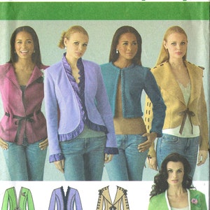 Uncut Simplicity  Sewing Pattern 4029 Jackets 5 Styles Sizes 6 8 10 12 14 14-22  FF