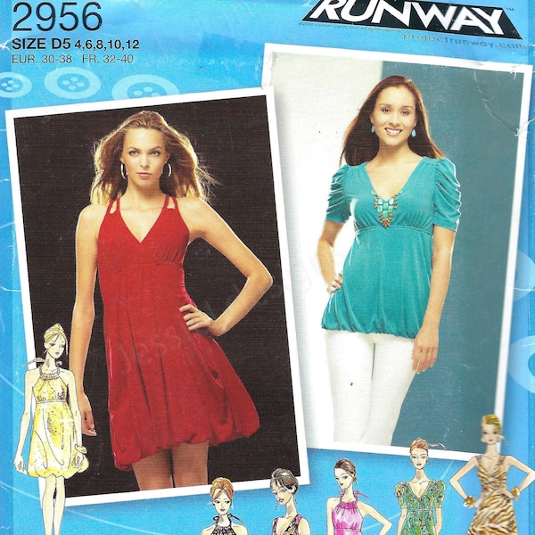 Uncut  simplicity sewing pattern 2956 Womens Dress, Tunic Top and Skirt In Variations Size 4-12  FF