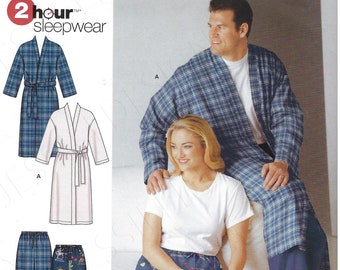 Uncut Simplicity sewing Pattern 9131 10395  5314 UNISEX ROBE Pants & Shorts S-Xxxl FF
