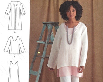 Uncut Simplicity Sewing Pattern S8924 8924 Misses&#39; Jacket, Top, Tunic, and Pull-On Pants size 6-14 16-24 FF