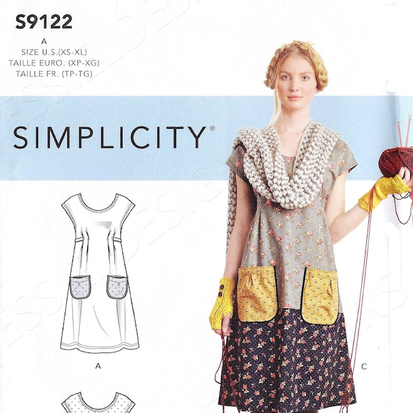 Uncut Simplicity Pattern 902 S9122 9122 1080 Misses' Dress or Tunic size XS-XL FF